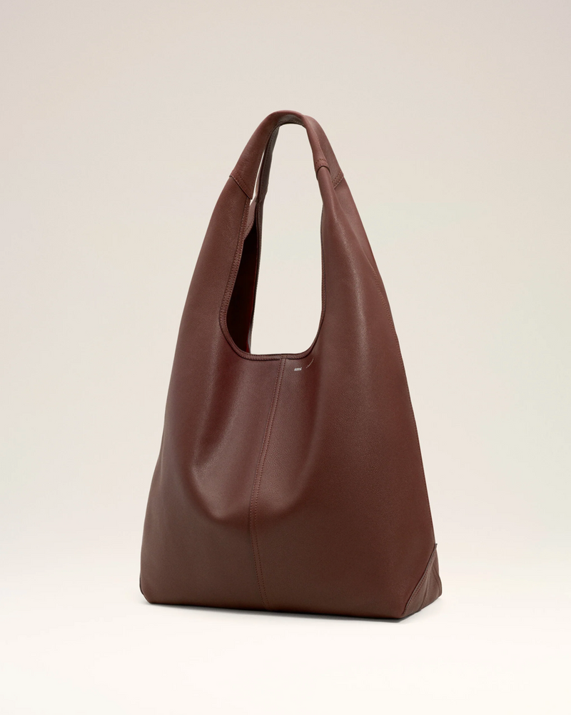 BURGUNDY SUPPLE LEATHER ETIENNE HOBO BAG