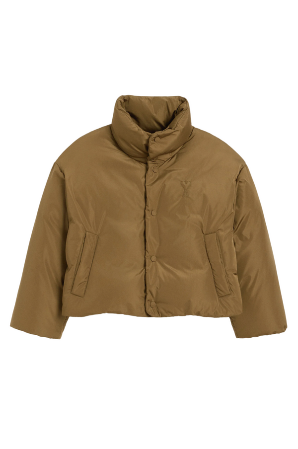 GREEN TAFFETAS AMI DE COEUR DOWN JACKET