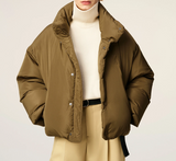 GREEN TAFFETAS AMI DE COEUR DOWN JACKET