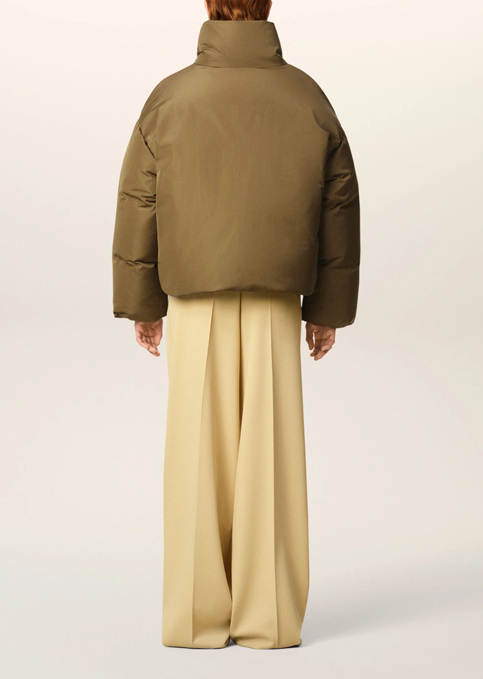 GREEN TAFFETAS AMI DE COEUR DOWN JACKET