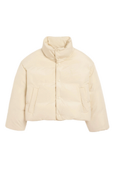 WHITE TAFFETAS AMI DE COEUR DOWN JACKET