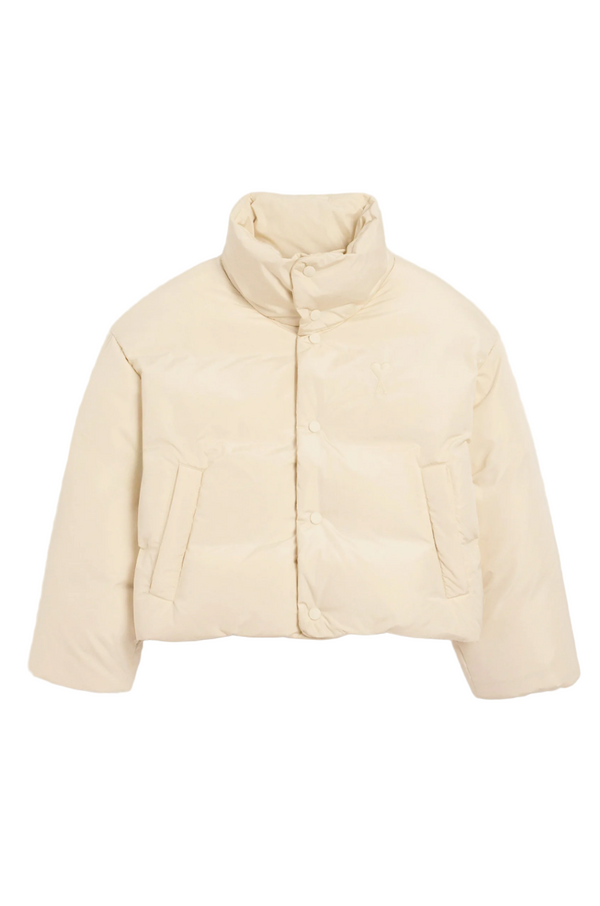 WHITE TAFFETAS AMI DE COEUR DOWN JACKET