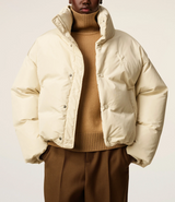 WHITE TAFFETAS AMI DE COEUR DOWN JACKET
