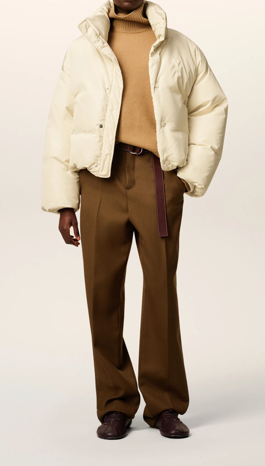 WHITE TAFFETAS AMI DE COEUR DOWN JACKET