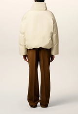 WHITE TAFFETAS AMI DE COEUR DOWN JACKET