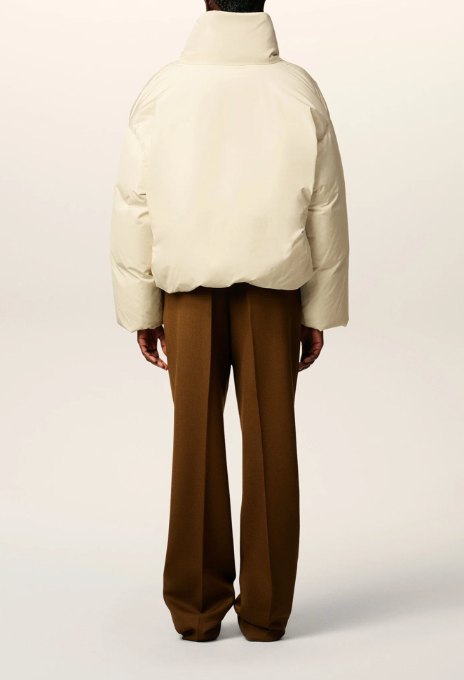 WHITE TAFFETAS AMI DE COEUR DOWN JACKET