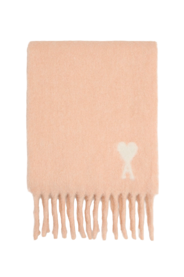 PINK ALPACA OFF WHITE AMI DE COEUR SCARF