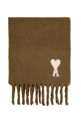 BROWN ALPACA OFF WHITE AMI DE COEUR SCARF