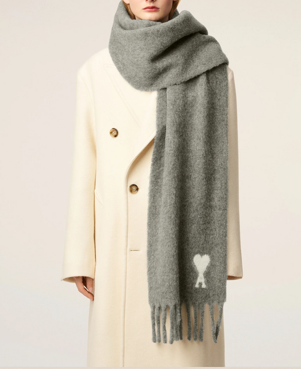 GREY ALPACA AMI DE COEUR SCARF
