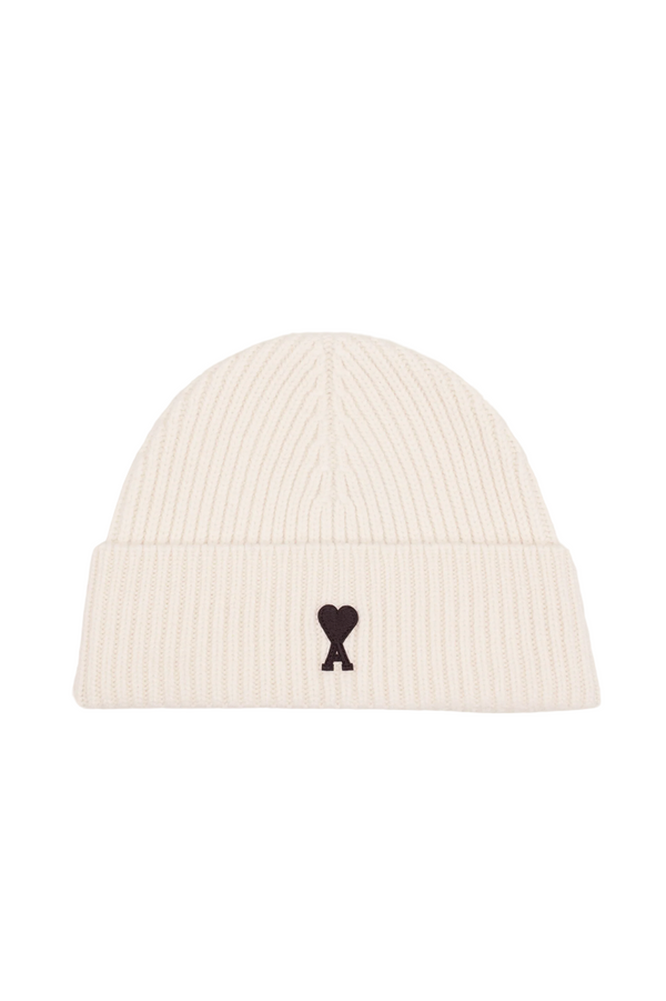 WHITE WOOL AMI DE COEUR BEANIE