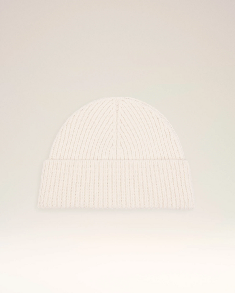 WHITE WOOL AMI DE COEUR BEANIE