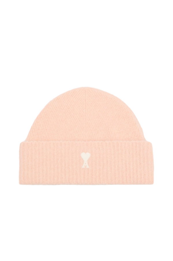 PINK ALPACA STRIPED AMI DE COEUR BEANIE
