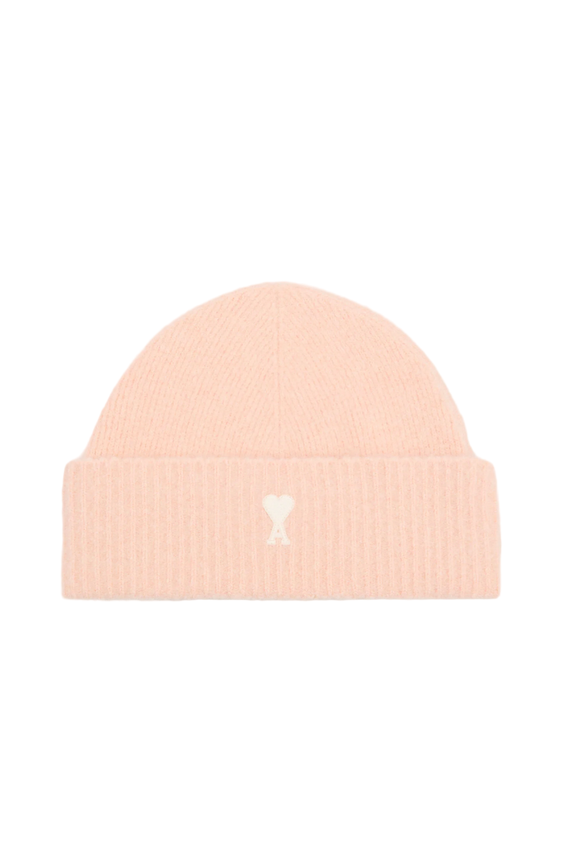 PINK ALPACA STRIPED AMI DE COEUR BEANIE