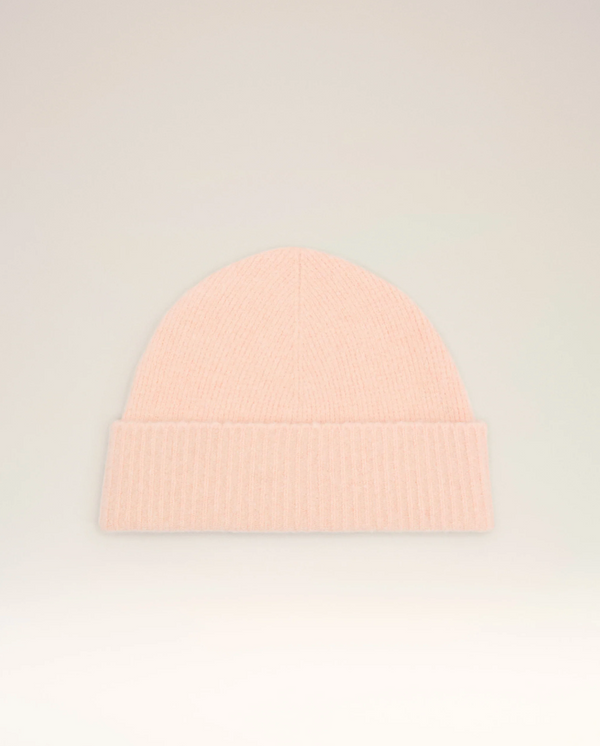 PINK ALPACA STRIPED AMI DE COEUR BEANIE