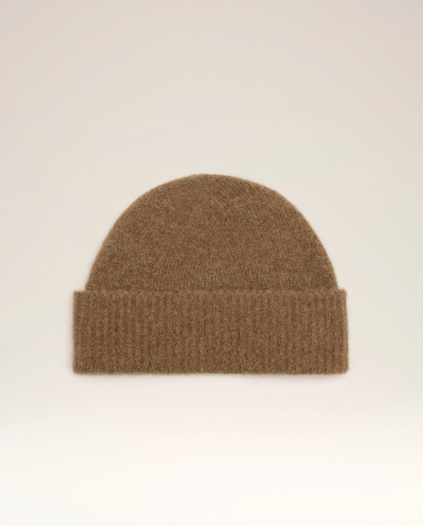 BROWN ALPACA STRIPED AMI DE COEUR BEANIE