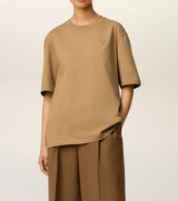 BROWN COTTON AMI DE COEUR COSY FIT T-SHIRT