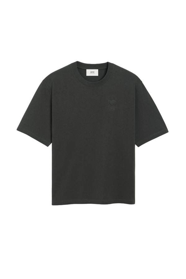 BLACK COTTON AMI DE COEUR COSY FIT T-SHIRT