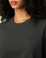 BLACK COTTON AMI DE COEUR COSY FIT T-SHIRT