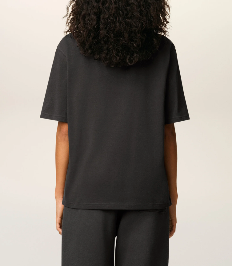 BLACK COTTON AMI DE COEUR COSY FIT T-SHIRT