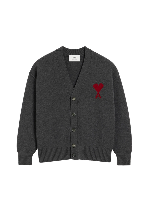 GREY WOOL AMI DE COEUR CARDIGAN