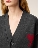 GREY WOOL AMI DE COEUR CARDIGAN