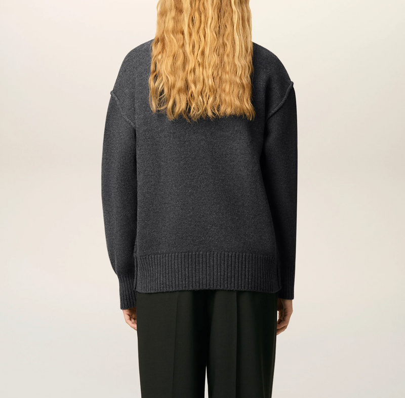 GREY WOOL AMI DE COEUR CARDIGAN