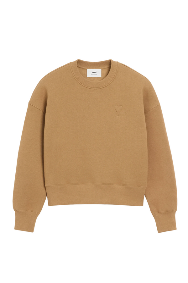 BROWN COTTON AMI DE COEUR SWEATSHIRT