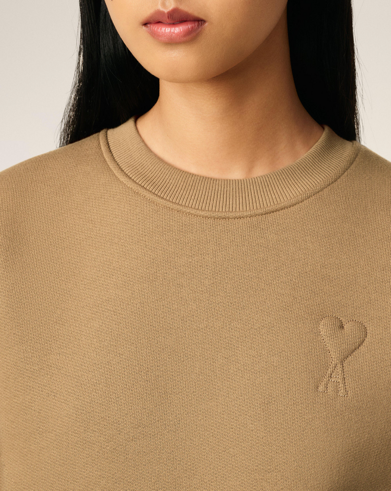 BROWN COTTON AMI DE COEUR SWEATSHIRT