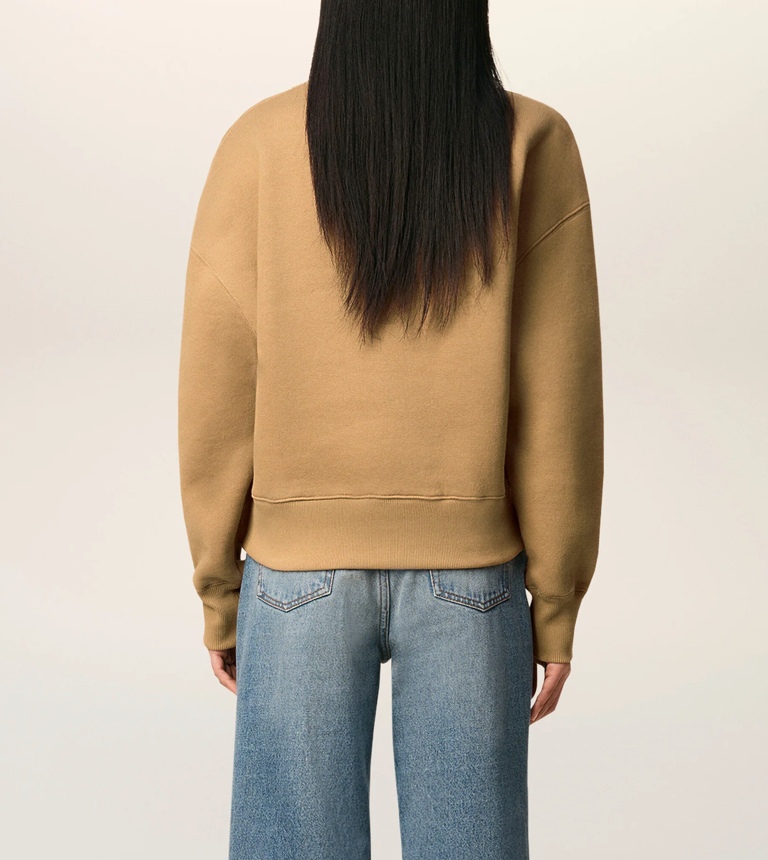 BROWN COTTON AMI DE COEUR SWEATSHIRT