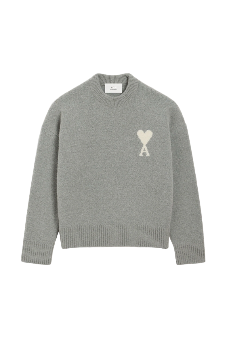 GREY ALPACA AMI DE COEUR CREWNECK SWEATER