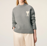 GREY ALPACA AMI DE COEUR CREWNECK SWEATER