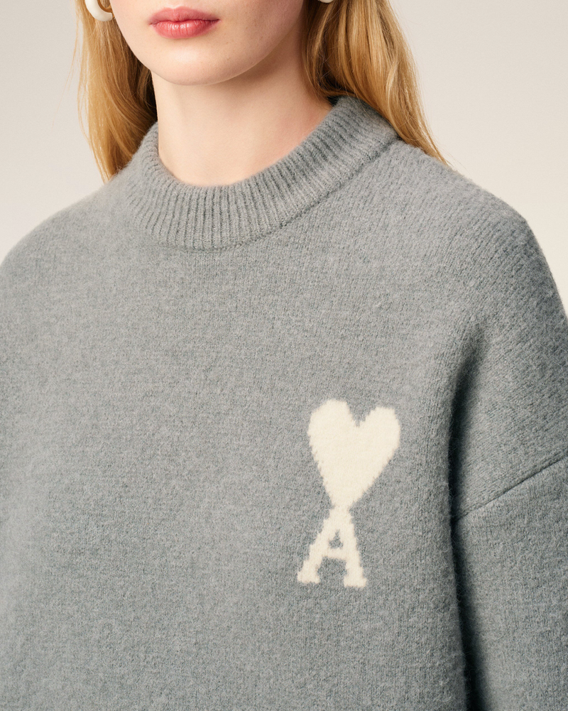 GREY ALPACA AMI DE COEUR CREWNECK SWEATER