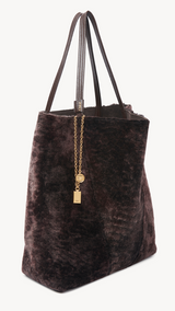 LARGE CHLOÉ SPIN TOTE BAG IN SHEARLING
