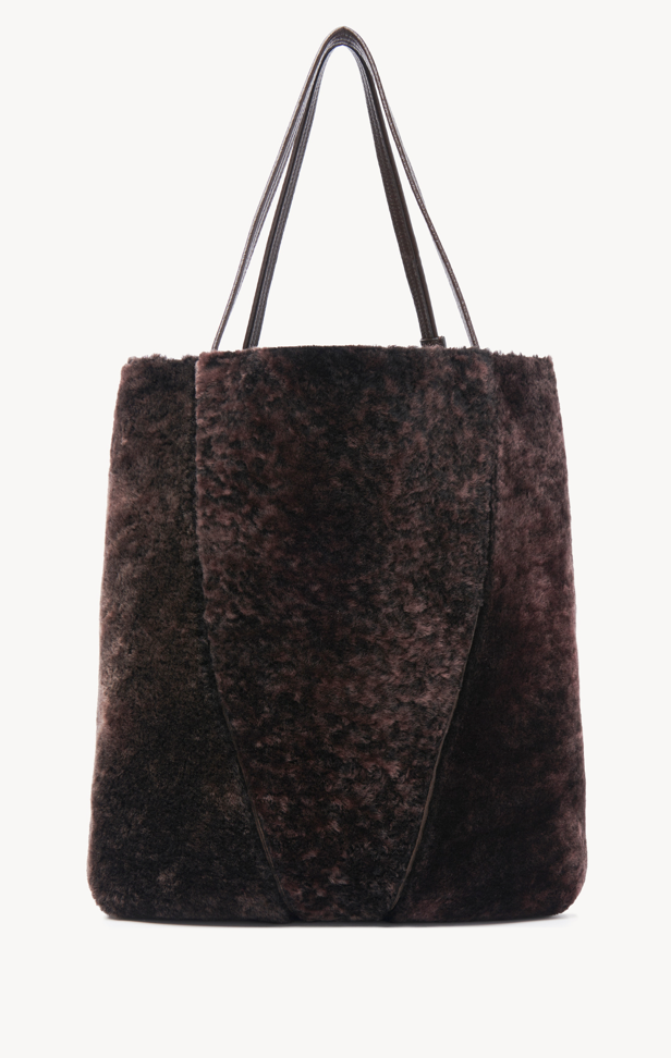 LARGE CHLOÉ SPIN TOTE BAG IN SHEARLING