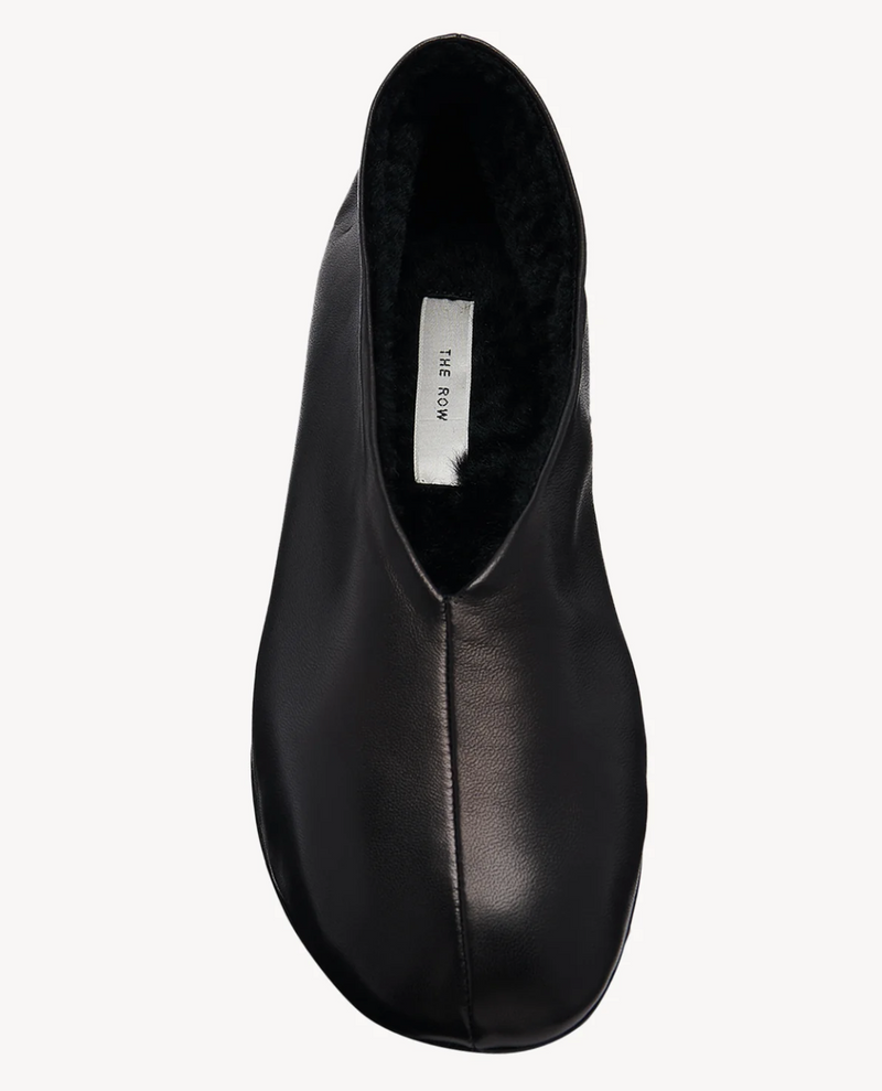 Stella Slipper in Leather and Shearling