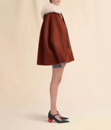 Brown wool and mohair felt jacket