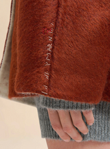 Brown wool and mohair felt jacket