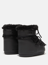 ICON LOW BLACK FAUX-FUR BOOTS