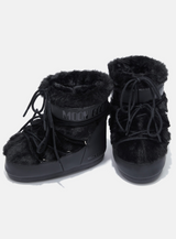 ICON LOW BLACK FAUX-FUR BOOTS
