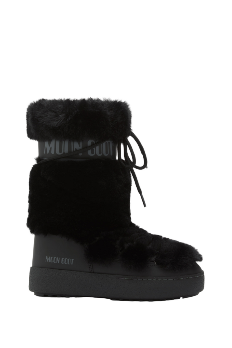LTRACK BLACK FAUX-FUR HIGH BOOTS