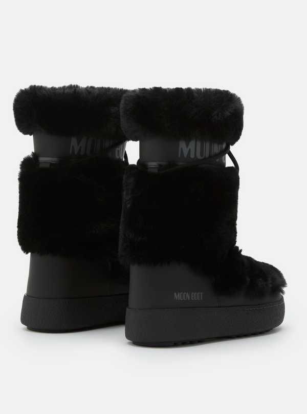 LTRACK BLACK FAUX-FUR HIGH BOOTS