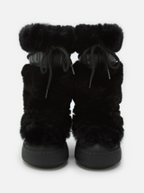 LTRACK BLACK FAUX-FUR HIGH BOOTS