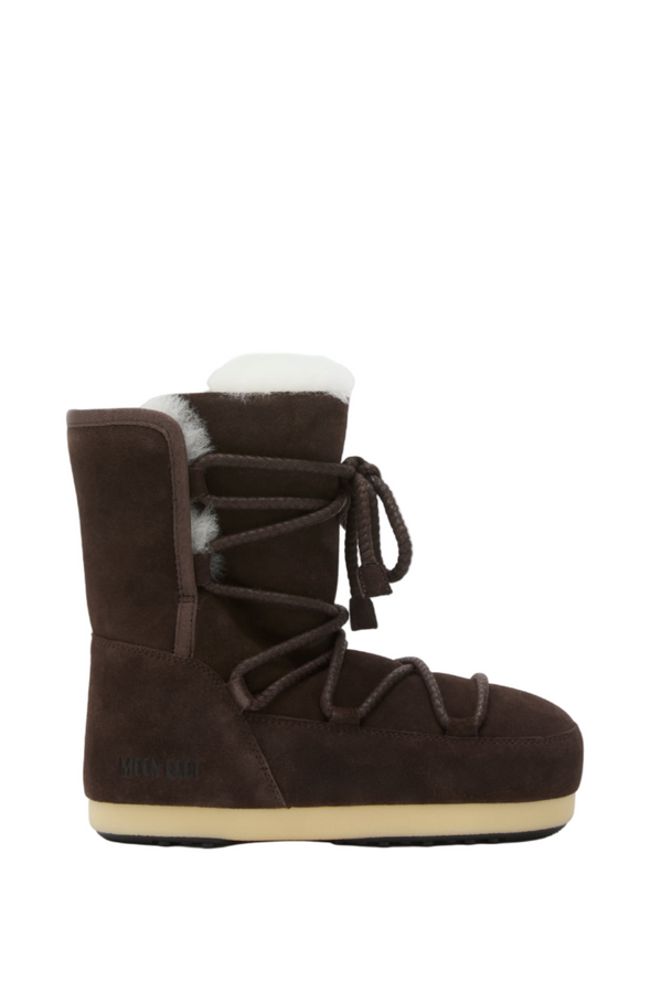 EVX DARK BROWN SUEDE & SHEARLING BOOTS