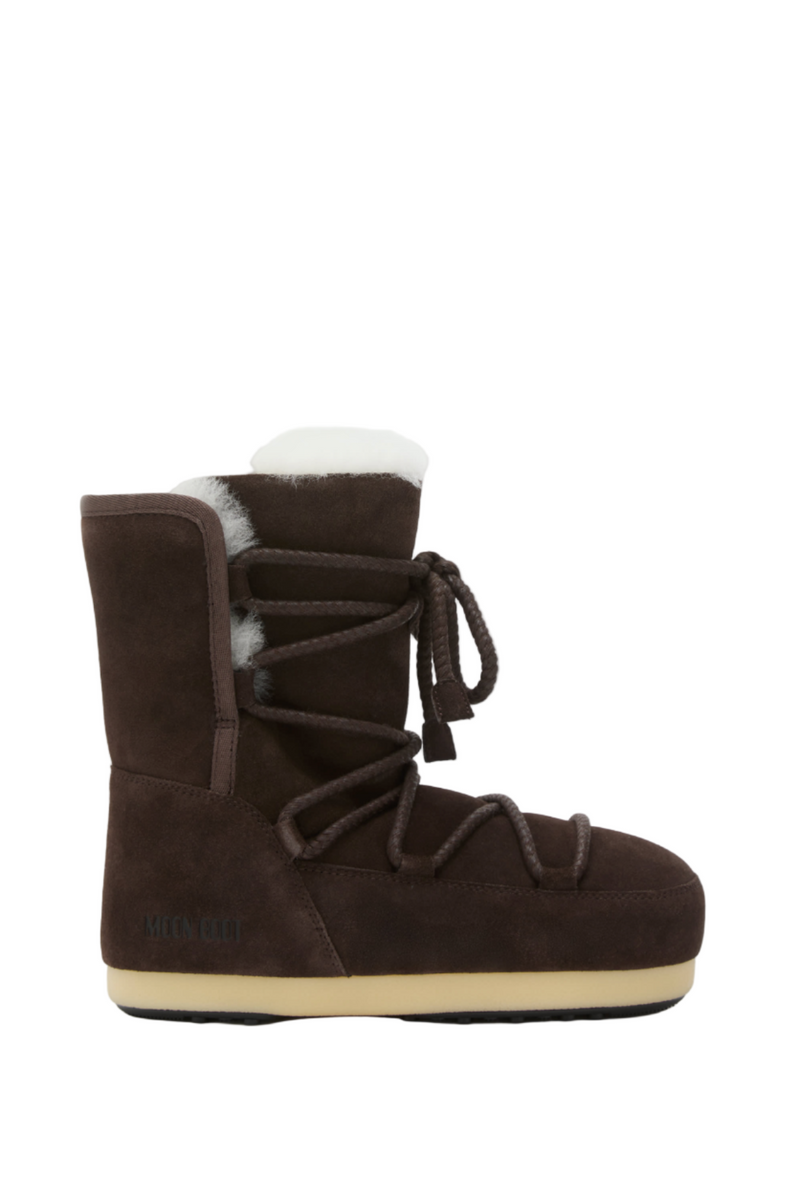 EVX DARK BROWN SUEDE & SHEARLING BOOTS