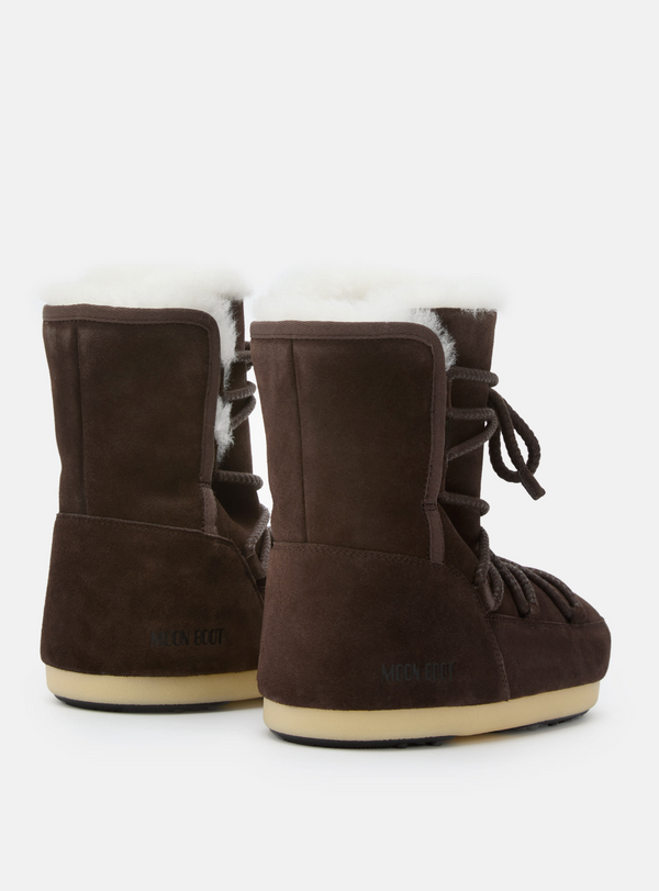 EVX DARK BROWN SUEDE & SHEARLING BOOTS