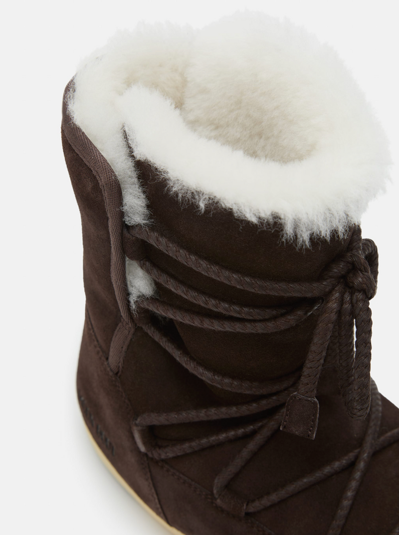 EVX DARK BROWN SUEDE & SHEARLING BOOTS