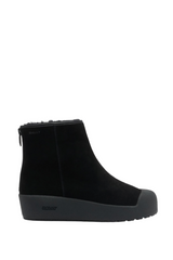 Bally Curling Bootie in Black Suede