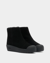 Bally Curling Bootie in Black Suede