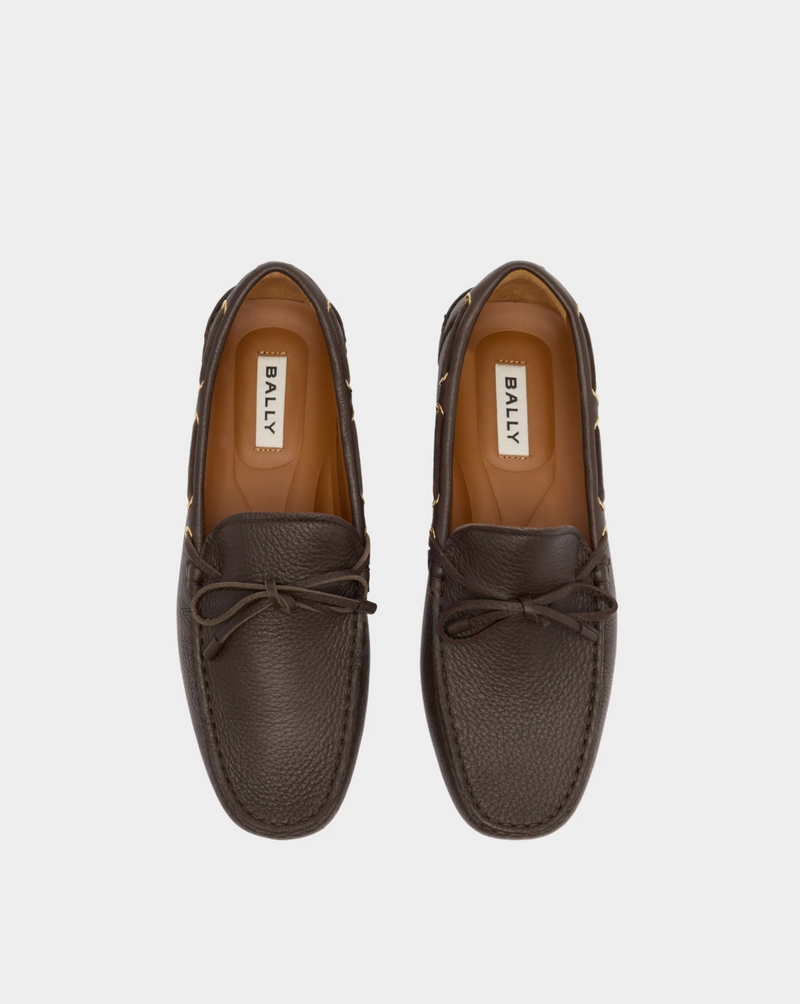 Clay Driver in Ebano Grained Leather