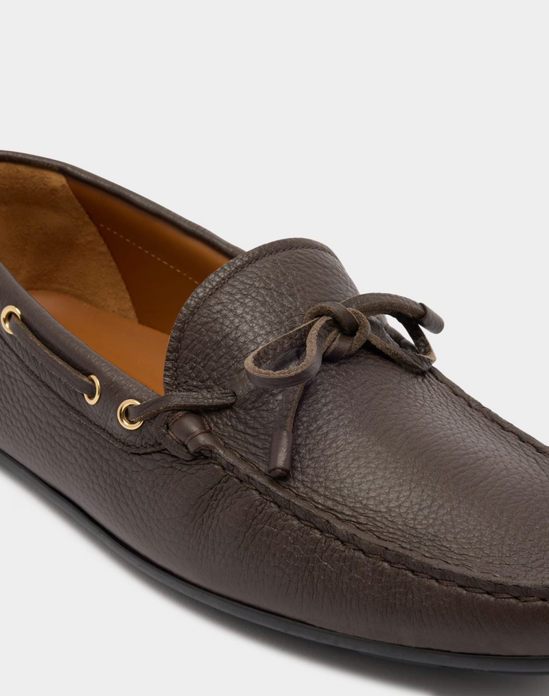 Clay Driver in Ebano Grained Leather